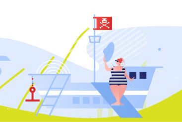Frau läuft auf einer schiffsgangway PNG, SVG