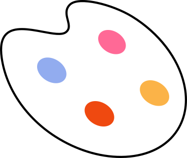 palette with paint PNG, SVG