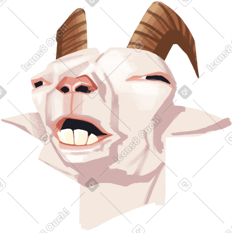 relaxed goat PNG, SVG