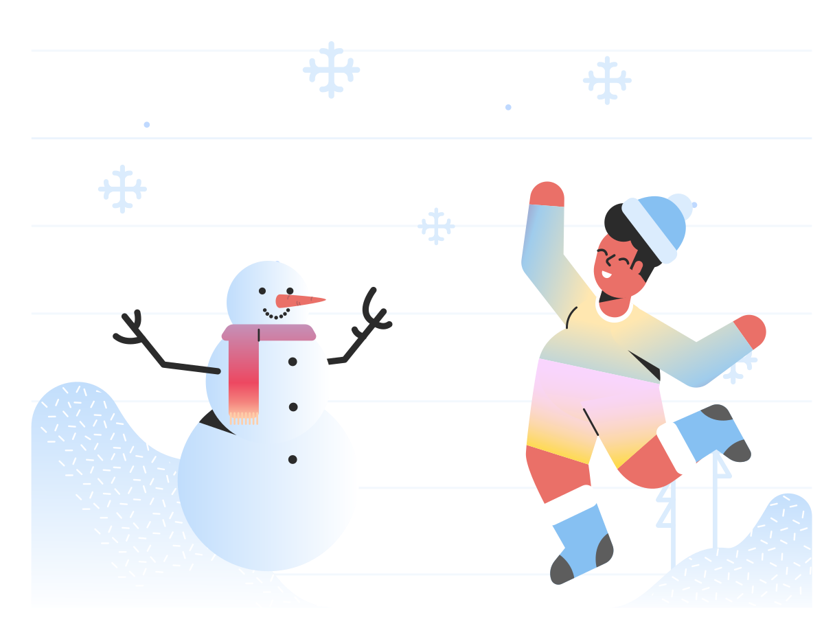 style Playing in snow Vector images in PNG and SVG | Icons8 Illustrations