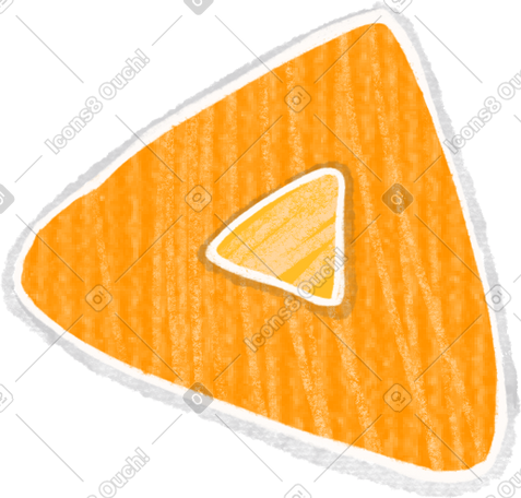 orange triangular sewing chalk PNG, SVG