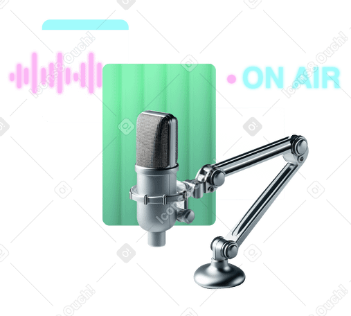 Microphone for live radio broadcast PNG, SVG