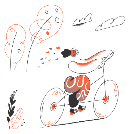 Riding bike Illustration in PNG, SVG