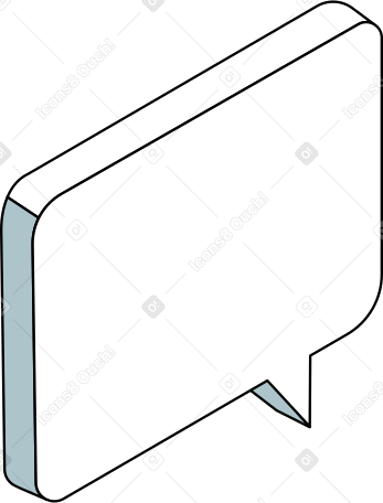 Balão de fala com parede lateral cinza PNG, SVG