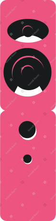 pink loudspeakers Illustration in PNG, SVG
