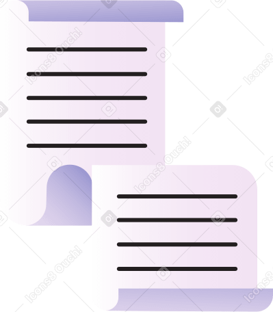 long document with text Illustration in PNG, SVG