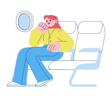 Airplane passenger PNG, SVG
