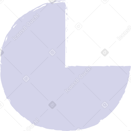 Фиолетовая круговая диаграмма в PNG, SVG