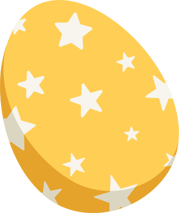 Пасхальное яйцо со звездами в PNG, SVG