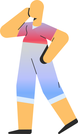 adult in shorts standing profile Illustration in PNG, SVG