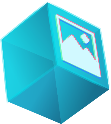 絵の入った立方体 PNG、SVG
