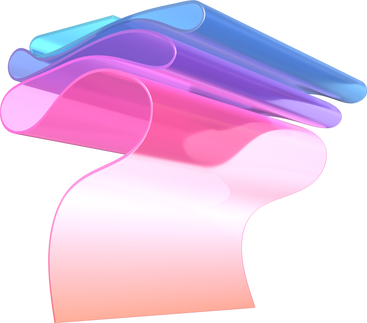 folded glass ribbon PNG, SVG
