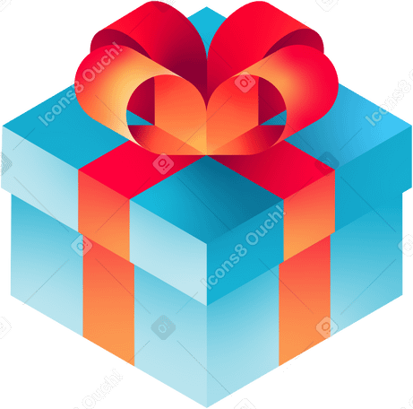 Confezione regalo con fiocco PNG, SVG