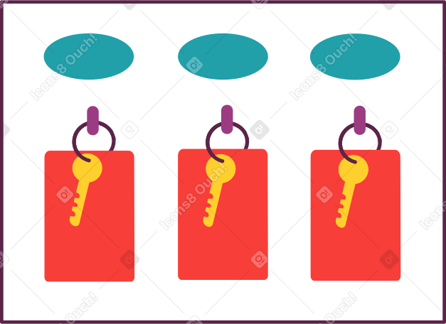 room keys Illustration in PNG, SVG