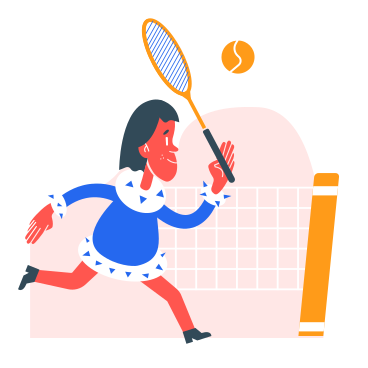 Hombre con raqueta jugando tenis PNG, SVG