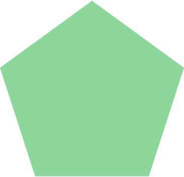 Green pentagon PNG、SVG