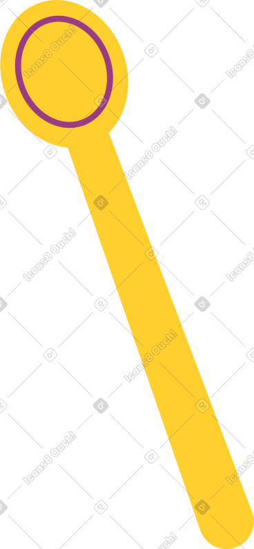 Small yellow spoon PNG, SVG