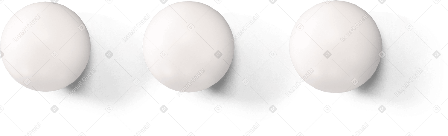 3D Symbol mit drei weißen punkten PNG, SVG