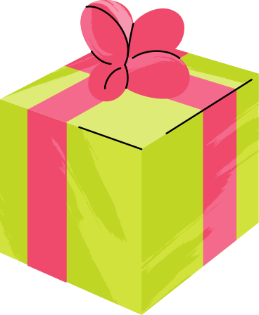 box with gift and bow PNG, SVG