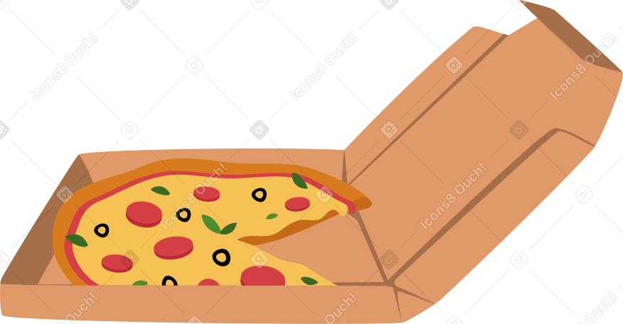 pizza in box PNG, SVG