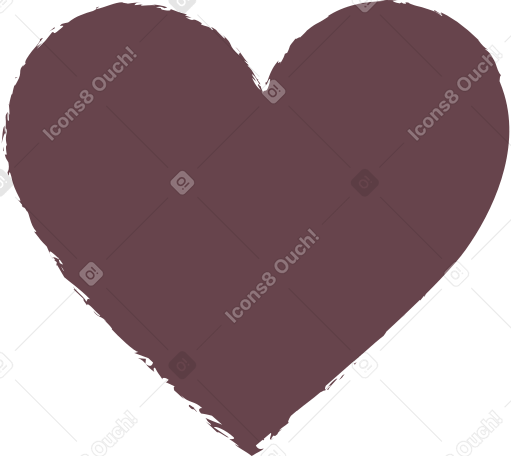 brown heart PNG, SVG
