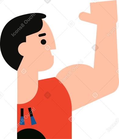 sportsman Illustration in PNG, SVG