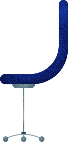 blue wheel chair Illustration in PNG, SVG