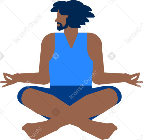 yoga man Illustration in PNG, SVG