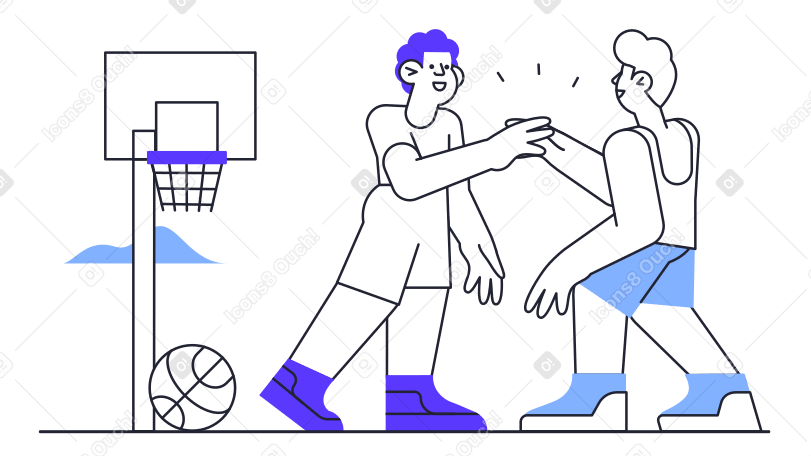 Basketball game Illustration in PNG, SVG