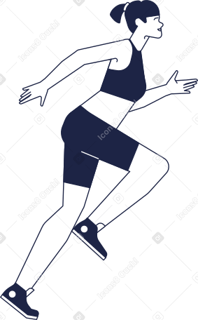 runner Illustration in PNG, SVG