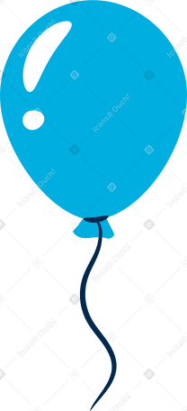 Ballon bleu avec ficelle volante fête, anniversaire, anniversaire