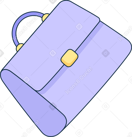 lilac briefcase diplomat Illustration in PNG, SVG