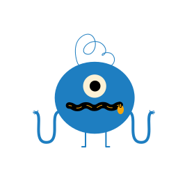 ソーシャルメディアでいいねを獲得している片目のキャラクター のpngとsvgでのイラスト