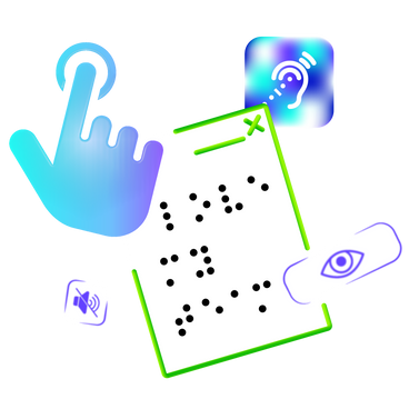 Web acessibility - vision and hearing impairment PNG, SVG