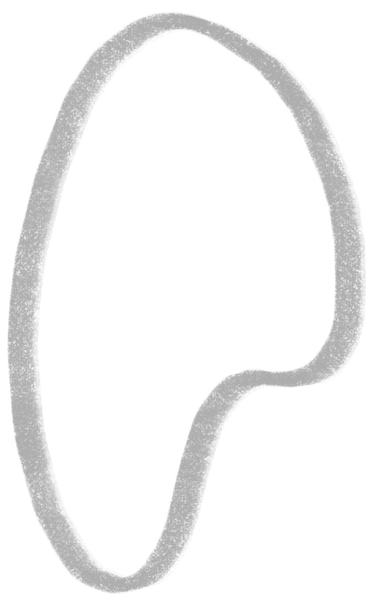 Graue kreide, halb ovale form PNG, SVG