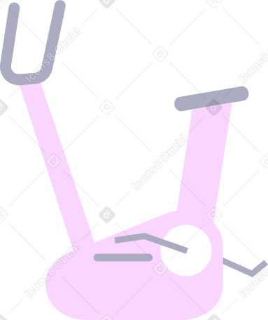 pink stationary bike PNG, SVG