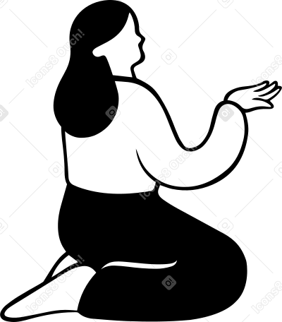 女人坐在膝盖上 PNG, SVG
