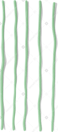3D Green vertical stripes PNG, SVG