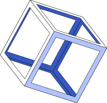 hollow cube PNG, SVG