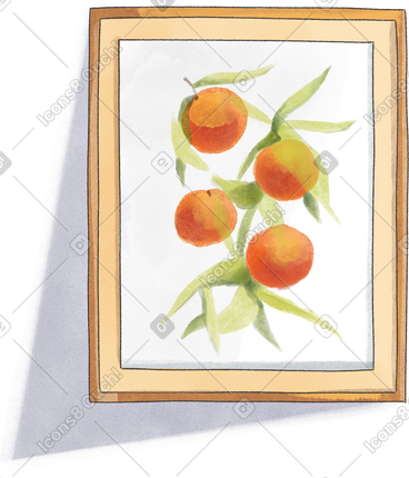 Painting with oranges PNG, SVG