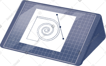 Drawing tablet with logo PNG, SVG