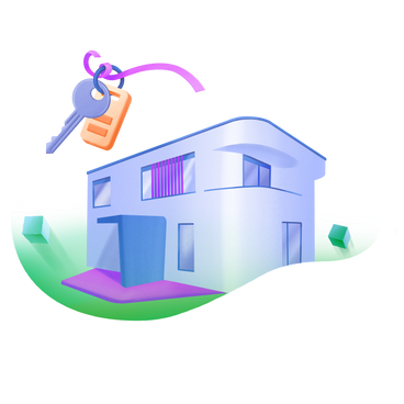 Modern minimalistic house with keys PNG, SVG