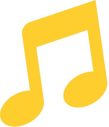 yellow musical note PNG, SVG