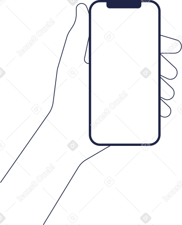 hand with smartphone PNG, SVG