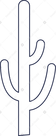 Белый кактус в PNG, SVG