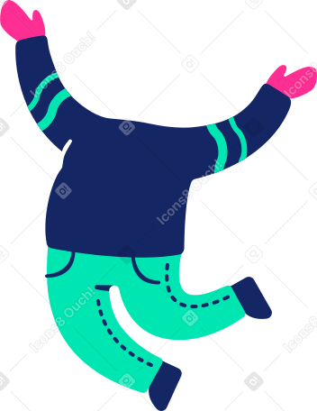 body jumping Illustration in PNG, SVG