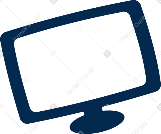 white monitor PNG, SVG