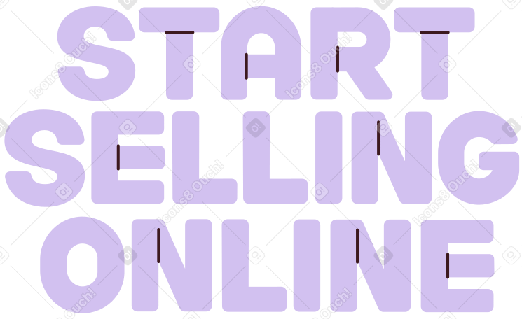 lettering start selling online PNG, SVG