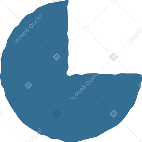 blue pie chart Illustration in PNG, SVG