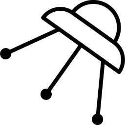 spaceship clipart black and white